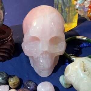Big Boy Rose Quartz Skull